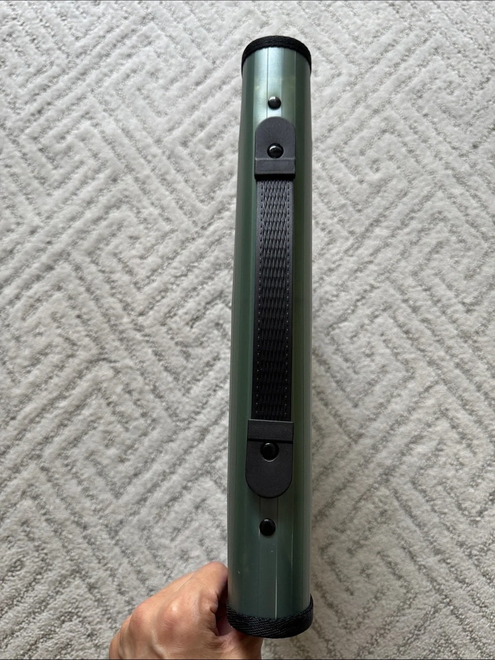 Metallic Green Zipper Binder with Handle